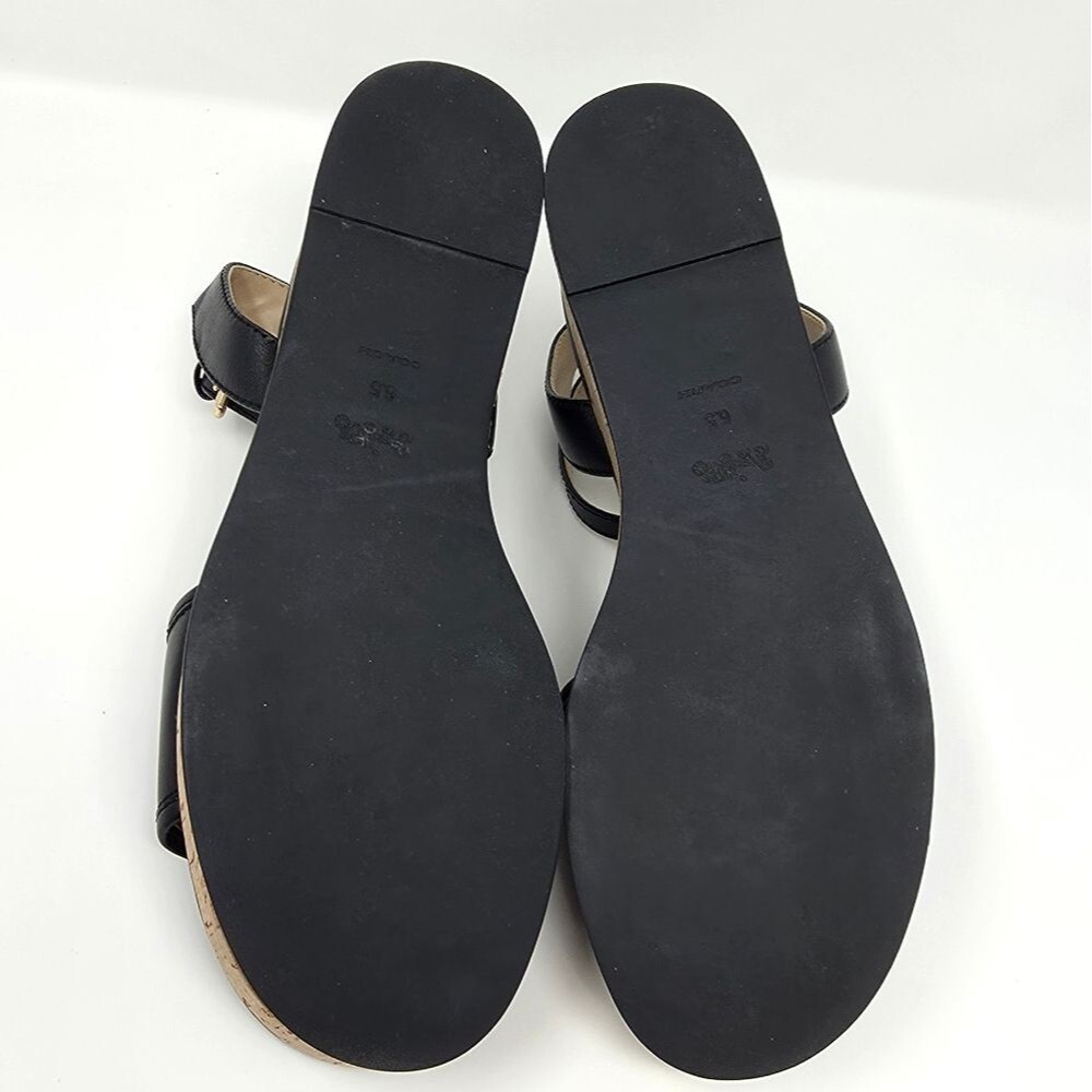 Coach Tullie Leather Platform Strap Sandal Black Women's Size 6.5 CR884 - Picture 12 of 16